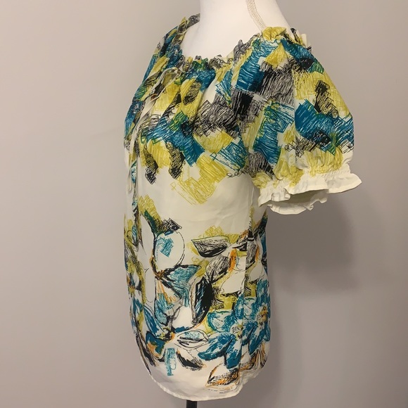 Arden B dress top, blouse, print, short sleeves, small - Picture 3 of 5